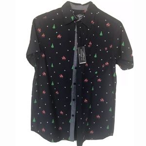Eighty Eight Frisky Ugly Christmas Deer Buck Humping Button down Shirt